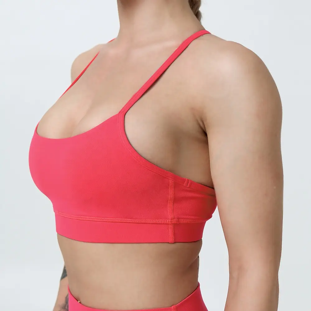 Hot Selling Lage Moq Effen Kleur Gym Fitness Beha Vrouwen Sportkleding Yoga Gym Sport Fitness Bh Tops