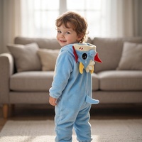 Michley usine en gros confortable idée cadeau de vacances 2026 bleu volant Dragon et renard motif peluche flanelle Onesie parfait bébé présent