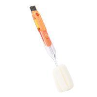 Nouvelle conception de cuisine, brosse de nettoyage multifonctionnelle 5 en 1, longue poignée en plastique, éponge, raclette, brosse détachable pour les crevasses, brosse pour tasses