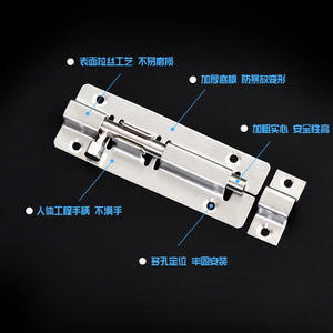 Loquet de porte en acier inoxydable 304 épaissi, style ancien, pour fenêtre et porte en bois, montage en surface, loquet latéral chinois pour salles de bain - Product Image 5