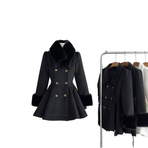 2026 Autumn Winter New Vintage Hepburn Prologue Waist-controlled Cotton Woolen Rich Girl's <b>Poncho</b> - Product Image 1