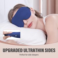Masque de sommeil 3D en mousse de polyuréthane moulée, masque oculaire respirant en PU personnalisé, fini et semi-finis, pour OEM