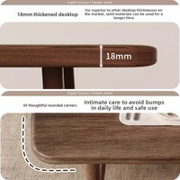 Nouvelle table à manger rectangulaire multifonctionnelle en bois durable et minimaliste pour hôtel, négociation, conférence, ou balcon (pour le thé)
