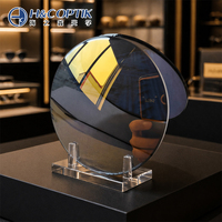 Lentilles optiques 1.56 anti-lumière bleue avec revêtement doré SHMC, lentilles optiques tendance de 72 mm de diamètre, UV420