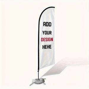 Drapeaux de plage publicitaires d'extérieur avec logo double face, drapeaux à voile avec base pour salons professionnels et conférences - Product Image 4
