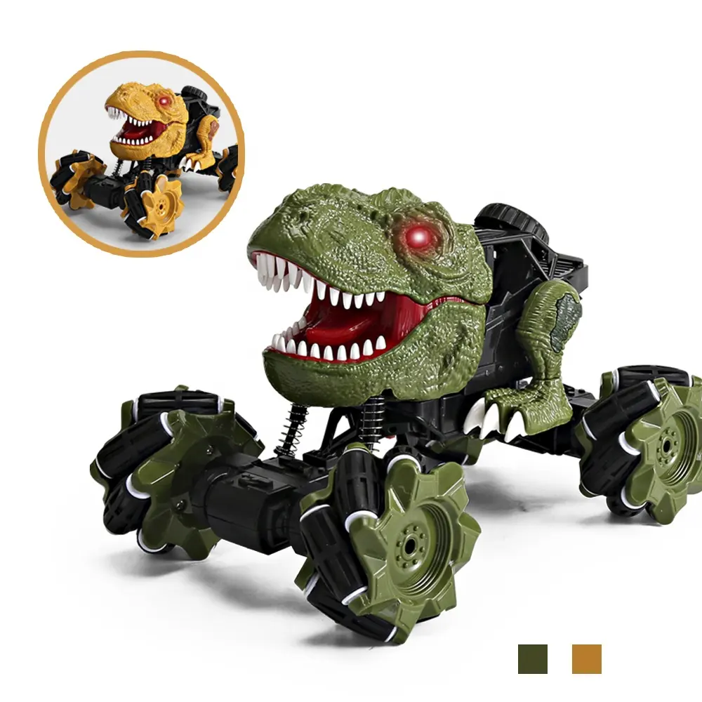 Remote Control Car Dinosaur Toys 2.4 GHz Monster Truck 360 Degree Spins Stunt Car Rechargeable Cars Toys Drift Outdoor for Kids