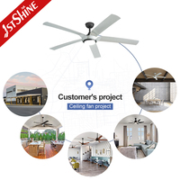 Ventilateur de plafond 1stshine 65 pouces avec pales en ABS, moteur DC silencieux, lustre moderne avec lumière LED