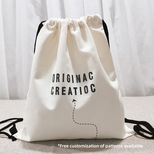 Eco-friendly Canvas <b>Drawstring</b> Pocket Outdoor Bag Canvas <b>Drawstring</b> Bag - Product Image 2