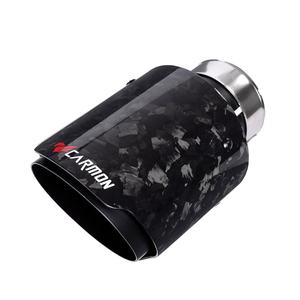 Silenciador de escape de fibra de carbono forjado, tubo de escape de corte recto <span class=keywords><strong>CARMON</strong></span> para BMW BENZ AUDI, con tubo interior negro - Product Image 1