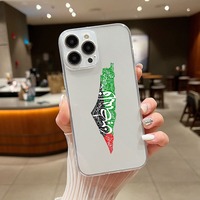 Coque de téléphone portable en silicone souple et élégante pour iPhone 11 12 13 14 15 16 17 Pro Max, thème Palestine Liberté, étui de téléphone design