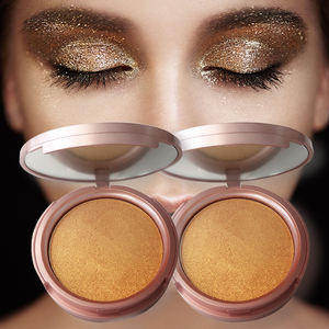 <span class=keywords><strong>Palette</strong></span> de poudre de surligneur de couleur unique avec logo personnalisé, maquillage du visage et du corps avec étiquette privée - Product Image 1