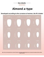 Faux ongles courts en amande à presser, style French manucure avec motif floral 3D pour femmes, pour un usage quotidien et l'art des ongles.