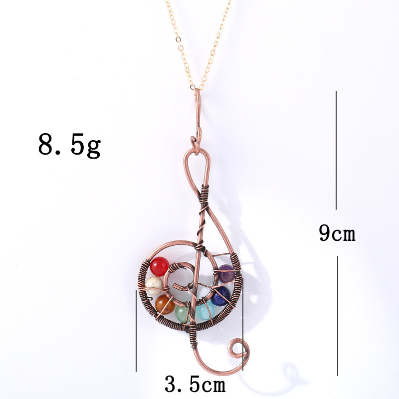 Notas de cobre rojo (3,5*9 cm) - sin cadena