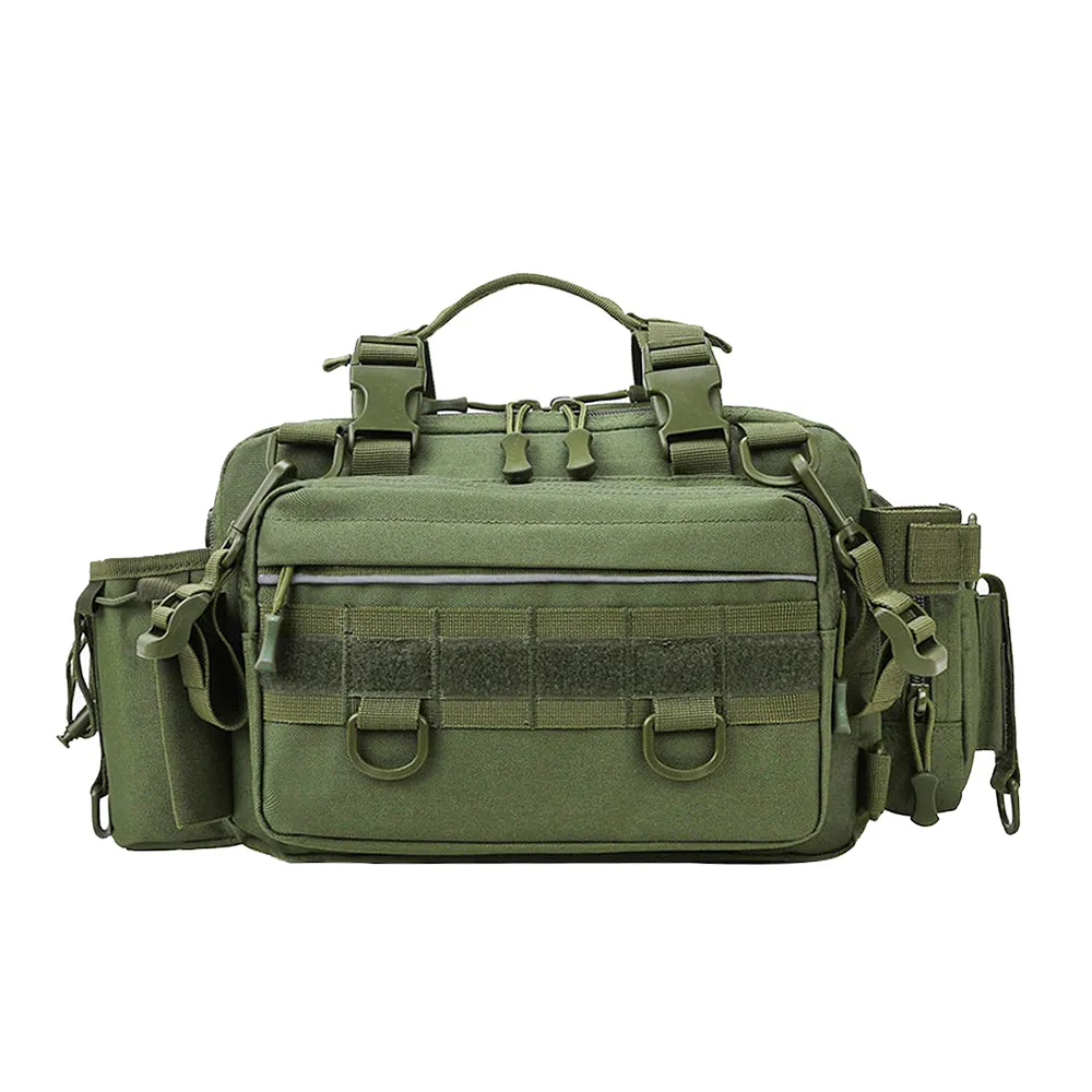 High-quality Outdoor Tactical Hunting Fanny Pack MOLLE Camo Adjustable Fishing Bag Oxford Cloth Waterproof Durable Travel Bag