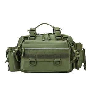 고품질 야외 전술 사냥 패니 팩 MOLLE 카모 조절 가능한 낚시 가방 옥스포드 천 방수 내구성 여행 가방