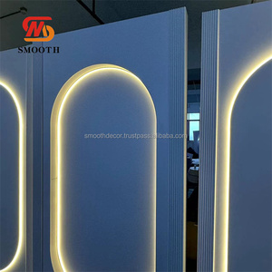 Fondo acrílico blanco personalizado suave Panel forma cuadrada Hite telón de fondo acrílico pared fondo - Product Image 5