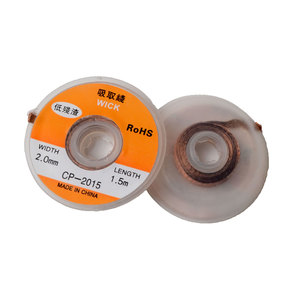2.0mm 1.5M ruban tressé à dessouder cuivre <span class=keywords><strong>soudure</strong></span> dissolvant de <span class=keywords><strong>soudure</strong></span> fil CP-2015 <span class=keywords><strong>soudure</strong></span> mèche étain plomb cordon <span class=keywords><strong>Flux</strong></span> - Product Image 2