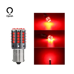 Oprah High Quality 3157 LED Vermelho T25 3156 Luzes LED sinal de mudança de direção Canbus Bombillas LED 12v 1156 Ba15s P21w Bau15s Py21w 7440