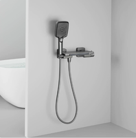 Système de douche thermostatique moderne en chrome pour salle de bain d'hôtel chinois, avec affichage numérique, mitigeur eau chaude et froide, robinets de lavabo