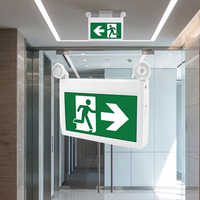 Signalisation d'issue d'urgence à LED avec batterie Ni-Cd, autonomie de 1,5 heures en cas de panne de courant, pour usage domestique
