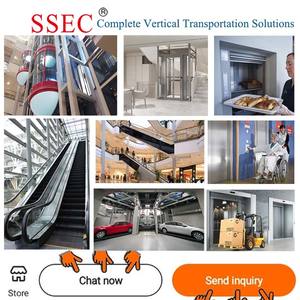 Ascenseur résidentiel SSEC pour <span class=keywords><strong>1</strong></span> à 3 personnes, capacité 200, 300, 400 kg, pour maison à 3 étages, avec cabine en verre, certifié CE ISO, sol en PVC, ascenseur de villa économique - Product Image 6