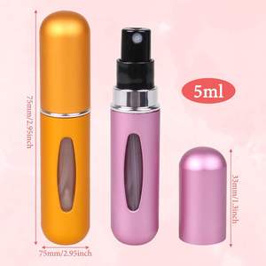 Aluminum <b>Mini</b> <b>Perfume</b> Spray Free <b>Sample</b> Travel <b>Perfume</b> Bottle Compact Reusable 5ml Refillable Atomizer Lotion Essential Oil - Product Image 2