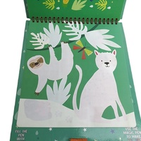 Livre de dessin à l'eau magique et éducatif pour enfants, avec animaux colorés, en plastique et papier, et stylo à eau – Vente chaude
