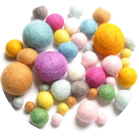 Wool Felt Balls Wholesale 15mm 20 mm Mix Color Wool Pom Poms DIY Felt Ball Crafts Balls  Christmas  Decorations