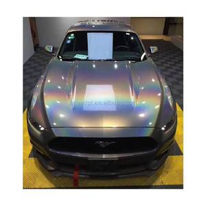 <span class=keywords><strong>Nouveau</strong></span> chrome holographique Laser arc-en-ciel gris coloré Laser wrap vinyle - Product Image 1