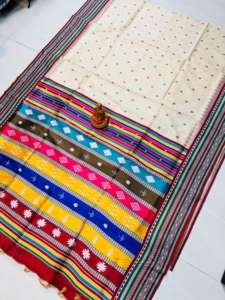 Sarees en soie Manipuri traditionnels sur mesure Tenue jacquard élégante tissée à la main - Product Image 4