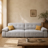 Fourniture en gros – Coussin nuage rétro gris crème en chenille, amovible, très élastique, 320 cm, confortable, moderne, multifonctionnel, écologique, pour hôtel