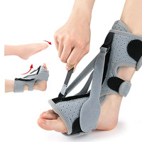 Orthèse cheville-pied (AFO) réglable pour la chute du pied hivernale, attelle de soutien cheville-varus-valgus avec barre en aluminium et fermeture auto-agrippante