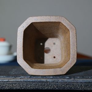 Pot de fleurs Zisha fait main, style antique, brûlé au bois, pour bonsaï de bureau, artisanat classique - Product Image 3