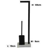 Brosse de toilette en métal moderne personnalisé monté en coin porte-mouchoir pour appartement salle de bain cuisine hôtel salle à manger