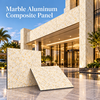 Panneau composite aluminium-marbre 3mm 4mm 1220x2440mm veiné prononcé revêtu PE pour décoration murale de salle de bain