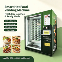 Distributeur automatique de repas chauds variés pour les terminaux aéroportuaires, à fonctionnement simple