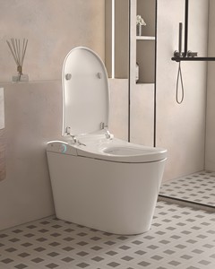 LAKOO Toilette Intelligente Moderne avec Lavage Frontal Féminin, <span class=keywords><strong>WC</strong></span> Intelligent au Design Courbé Élégant avec Télécommande Sans Fil pour Maison/Hôtel - Product Image 5