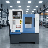 Tour CNC à gangues entièrement automatisé H32I, porte-outils automatique, machine CNC de moyenne et grande capacité, à banc incliné, Fanuc GSK