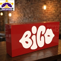 Boîte à lumière portable personnalisée, enseigne lumineuse LED de bureau pour intérieur, publicité pour magasin, restaurant, boîte à lumière carrée en acrylique