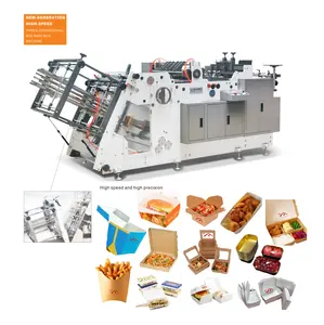 Einfache Bedienung vollautomatische Papier-Lunchbox-Herstellungs- und Formiermaschine Papier-Rechteck-Box-Herstellungsmaschine