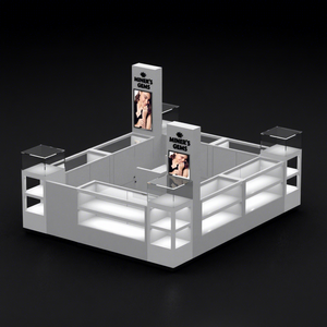 Kiosque de centre commercial pour magasin <span class=keywords><strong>vitrine</strong></span> de bijoux à lumière LED Armoire <span class=keywords><strong>Vitrine</strong></span> Kiosque de comptoir en verre pour centre commercial - Product Image 1