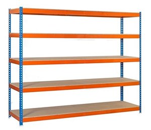 Estantería de punto de <span class=keywords><strong>metal</strong></span> con remache para garaje, estantería resistente de 4 niveles, 180x120x60 cm - Product Image 1