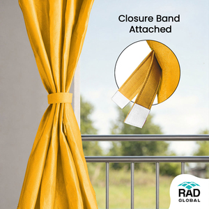 Sunflower Yellow HDPE Knitted Fabric Outdoor Curtains 325 GSM with UV Resistant Heavy Duty Weave for Bright and Cheerful Patio - Product Image 3