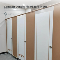 Cabines de toilettes durables en panneaux de fibres compactes pour centres commerciaux