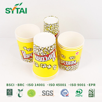 Seau à popcorn jetable grande capacité 24-85 oz, bol personnalisé de qualité alimentaire pour poulet frit, emballage pour restauration rapide