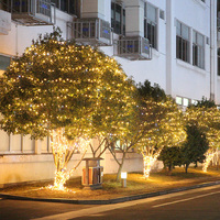 Kupfer-LED-Blinklichter für Weihnachten, IP67 Wasserdicht, Innen/Außen Lichterkette für Baum, Garten, Atmosphäre, Hängende Dekorative Beleuchtung