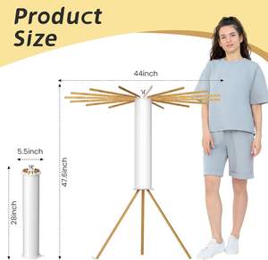 Séchoir <span class=keywords><strong>à</strong></span> <span class=keywords><strong>linge</strong></span> pliable <span class=keywords><strong>à</strong></span> 16 pôles de style pieuvre Capacité de 315 pouces Support <span class=keywords><strong>à</strong></span> <span class=keywords><strong>linge</strong></span> pliable intérieur/<span class=keywords><strong>extérieur</strong></span> Support <span class=keywords><strong>à</strong></span> séchage peu encombrant - Product Image 5