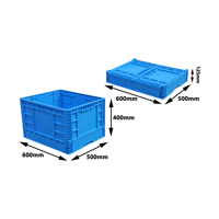 Conteneur pliable haute performance QS 600x500x400mm testé pour plus de 1000 cycles de pliage sans usure