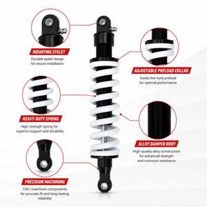 <span class=keywords><strong>Amortisseur</strong></span> arrière réglable à air de 360 mm pour moto tout-terrain, VTT, quad et kart de 150 cc à 250 cc - Product Image 4