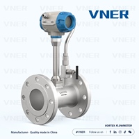 Débitmètre vortex VNER MA80T-TP en acier inoxydable 304/316 ANSI pour eau, air, gaz, liquides, vapeur chaude, connexion à bride, haute précision